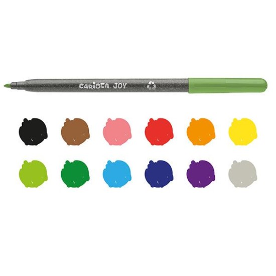 Carioca EcoFamily Joy μαρκαδόροι 12 χρωμάτων Carioca EcoFamily Joy μαρκαδόροι 12 χρωμάτων