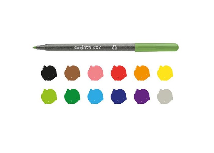Carioca EcoFamily Joy μαρκαδόροι 12 χρωμάτων Carioca EcoFamily Joy μαρκαδόροι 12 χρωμάτων