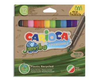 Carioca EcoFamily Jumbo μαρκαδόροι 12 χρωμάτων Carioca EcoFamily Jumbo μαρκαδόροι 12 χρωμάτων