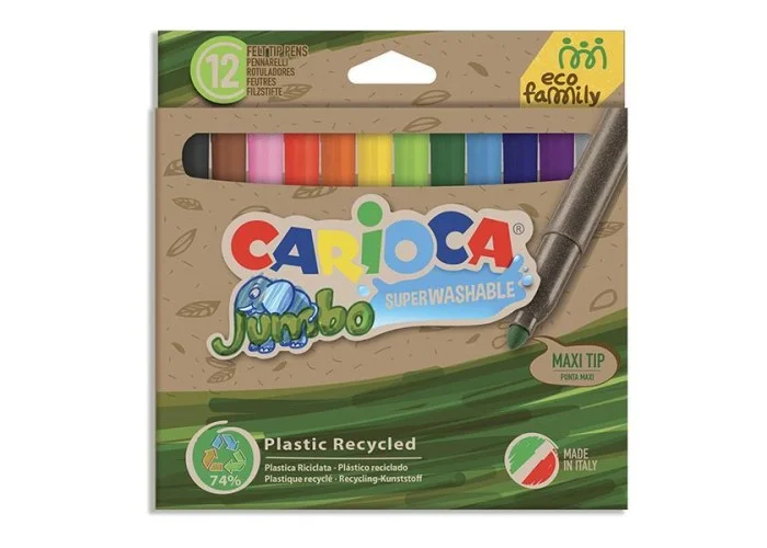 Carioca EcoFamily Jumbo μαρκαδόροι 12 χρωμάτων