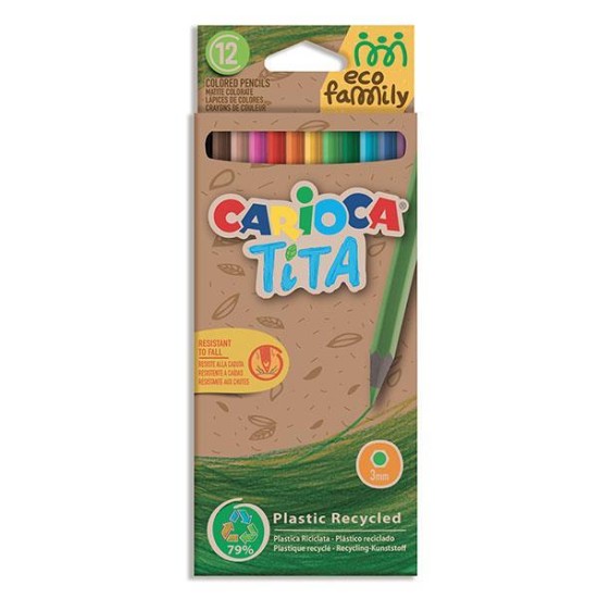 Carioca EcoFamily Tita ξυλομπογιές 12 χρωμάτων Carioca EcoFamily Tita ξυλομπογιές 12 χρωμάτων