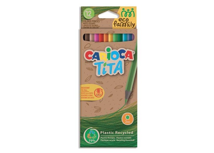 Carioca EcoFamily Tita ξυλομπογιές  12 χρωμάτων