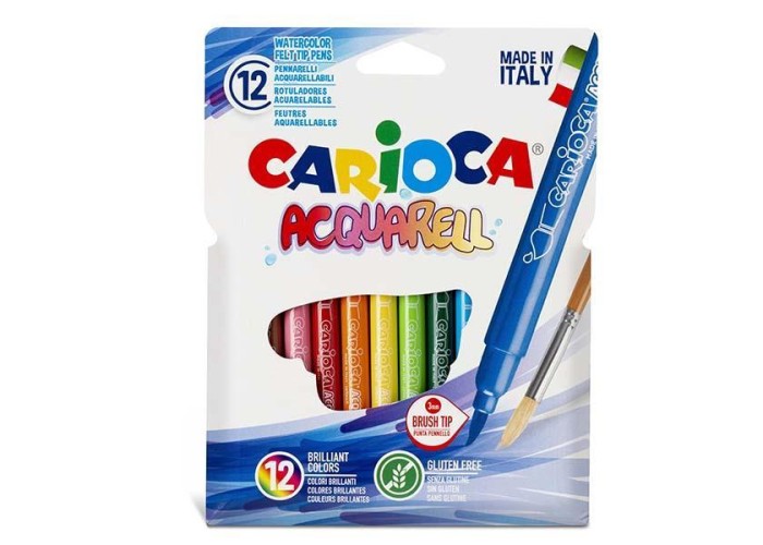 Carioca μαρκαδόροι ακουρέλας 12 χρωμάτων
