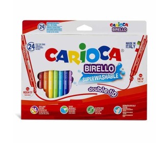 Carioca Birello μαρκαδόροι διπλής γραφής 24 χρωμάτων Carioca Birello μαρκαδόροι διπλής γραφής 24 χρωμάτων