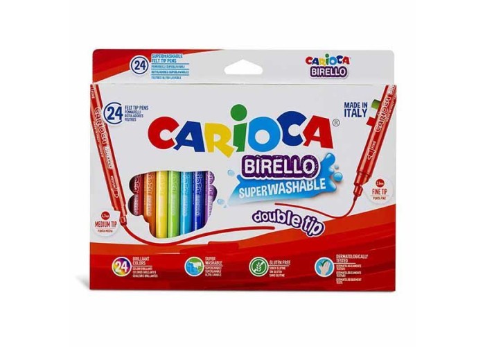 Carioca Birello μαρκαδόροι διπλής γραφής 24 χρωμάτων