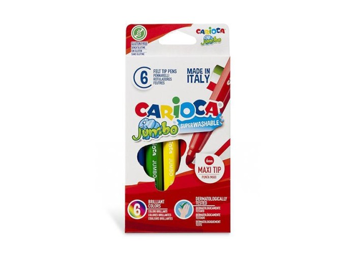 Carioca Jumbo μαρκαδόροι 6 χρωμάτων
