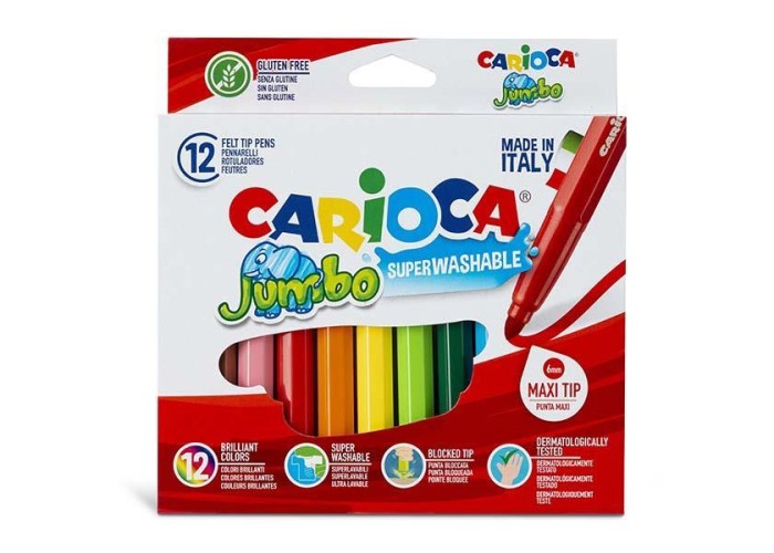 Carioca Jumbo μαρκαδόροι 12 χρωμάτων