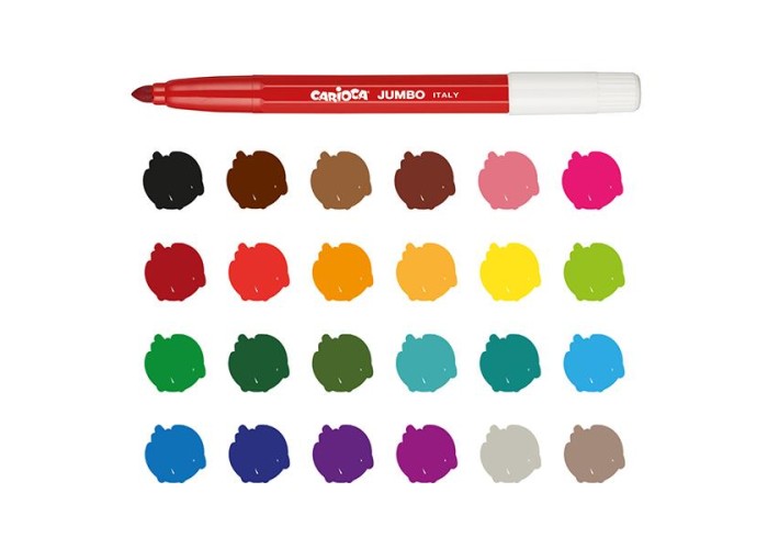 Carioca Jumbo μαρκαδόροι 24 χρωμάτων Carioca Jumbo μαρκαδόροι 24 χρωμάτων
