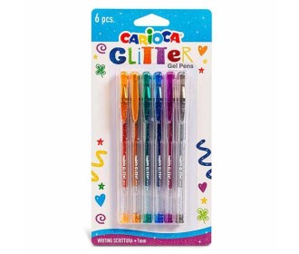 Carioca glitter στυλο gel 6 χρωμάτων σε blister Carioca glitter στυλο gel 6 χρωμάτων σε blister