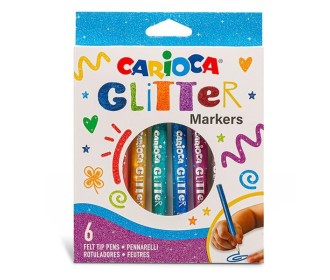 Carioca glitter markers 6 χρωμάτων Carioca glitter markers 6 χρωμάτων