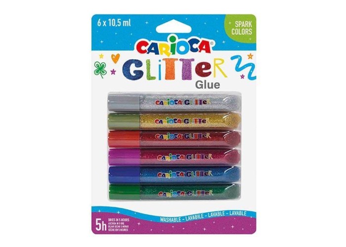 Carioca glitter glue spark 6x10,5ml