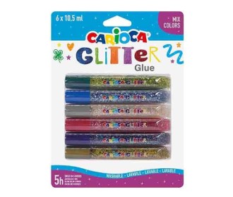 Carioca glitter glue mix 6x10,5ml Carioca glitter glue mix 6x10,5ml