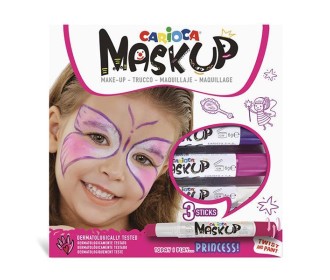 Carioca Mask Up προσώπου Princess σετ 3 χρωμάτων Carioca Mask Up προσώπου Princess σετ 3 χρωμάτων