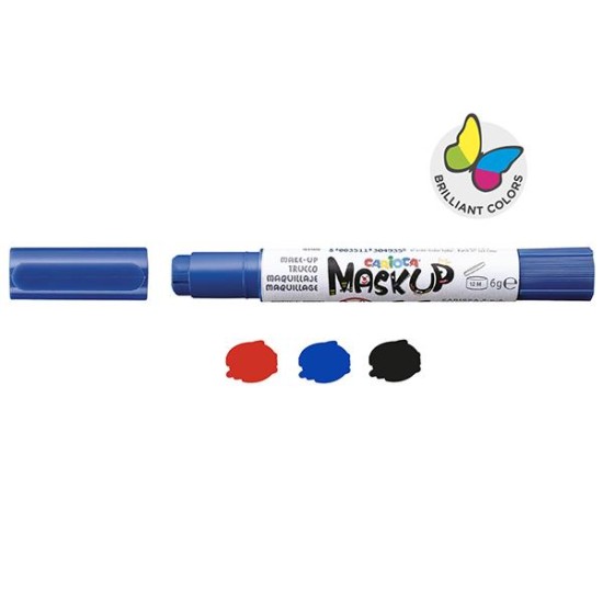 Carioca Mask Up προσώπου Carnivalσετ 3 χρωμάτων Carioca Mask Up προσώπου Carnivalσετ 3 χρωμάτων