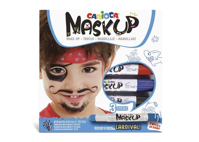 Carioca Mask Up προσώπου Carnivalσετ 3 χρωμάτων Carioca Mask Up προσώπου Carnivalσετ 3 χρωμάτων
