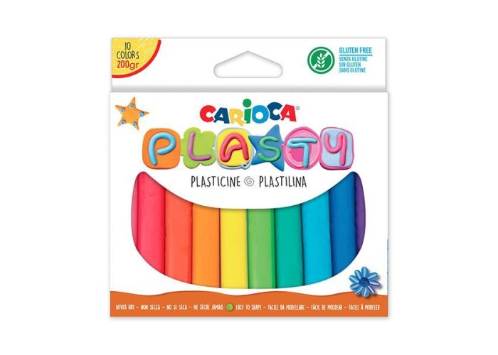 Carioca πλαστελίνη σε ράβδους 10χρώματα, 200gr. σε blister Carioca πλαστελίνη σε ράβδους 10χρώματα, 200gr. σε blister