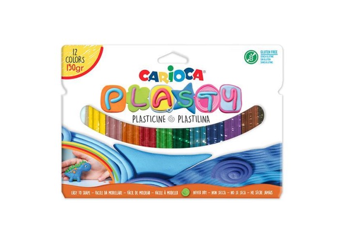 Carioca πλαστελίνη σε ράβδους 12 χρώματα 150gr. σε blister Carioca πλαστελίνη σε ράβδους 12 χρώματα 150gr. σε blister