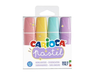 Carioca μαρκαδόροι υπογράμμισης σε παστέλ χρώματα 4 τμχ