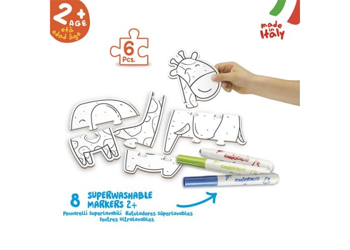 Carioca Baby Coloring Puzzle με Ζώα Carioca Baby Coloring Puzzle με Ζώα