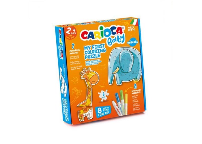 Carioca Baby Coloring Puzzle με Ζώα Carioca Baby Coloring Puzzle με Ζώα