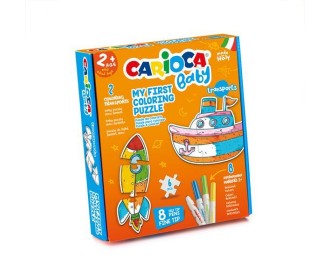 Carioca Baby Coloring Puzzle με Οχήματα