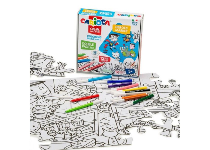 Carioca Puzzle 2σε1 χρωματίζω Carioca Puzzle 2σε1 χρωματίζω