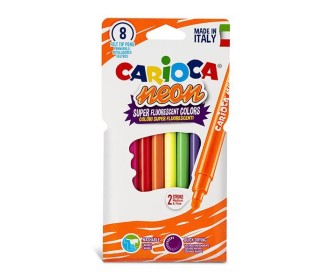 Carioca Neon μαρκαδόροι 8 χρωμάτων Carioca Neon μαρκαδόροι 8 χρωμάτων