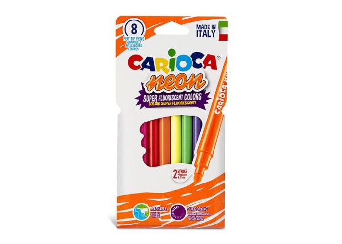 Carioca Neon μαρκαδόροι 8 χρωμάτων