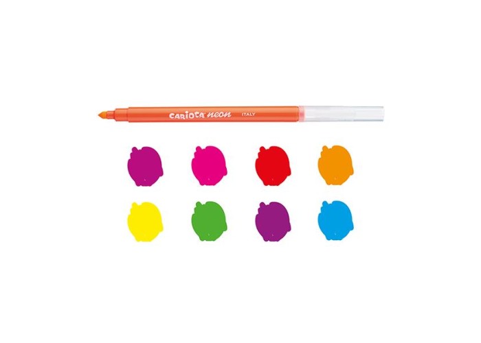 Carioca Neon μαρκαδόροι 8 χρωμάτων Carioca Neon μαρκαδόροι 8 χρωμάτων