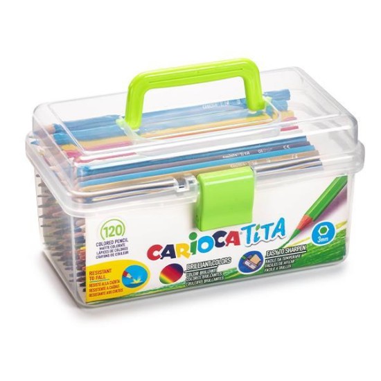 Carioca Tita ξυλομπογιές 120 χρωμάτων σε βαλιτσάκι Carioca Tita ξυλομπογιές 120 χρωμάτων σε βαλιτσάκι