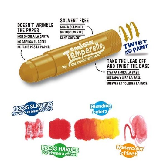 Carioca Temperello Metallic μαρκαδόροι ζωγραφικής 6 χρωμάτων Carioca Temperello Metallic μαρκαδόροι ζωγραφικής 6 χρωμάτων