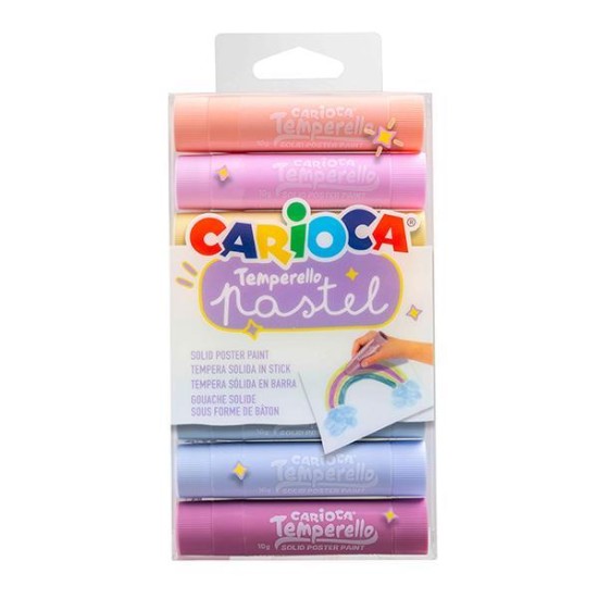 Carioca Temperello Pastel μαρκαδόροι ζωγραφικής 8 χρωμάτων Carioca Temperello Pastel μαρκαδόροι ζωγραφικής 8 χρωμάτων