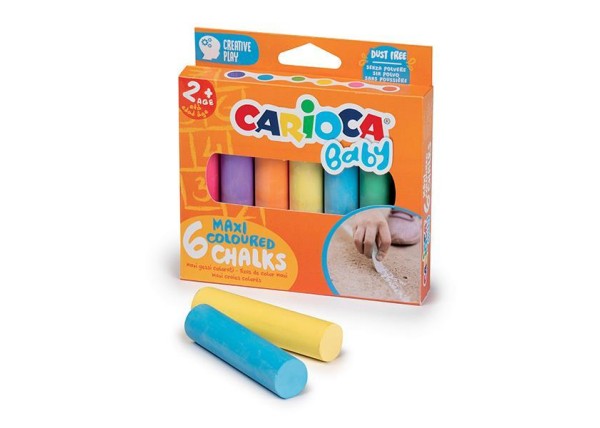 Carioca Baby κιμωλίες maxi σετ 6τμχ Carioca Baby κιμωλίες maxi σετ 6τμχ