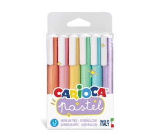 Carioca μαρκαδόροι υπογράμμισης σε παστέλ χρώματα 6 τμχ