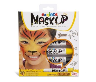 Carioca Mask Up προσώπου Animals σετ 3 χρωμάτων Carioca Mask Up προσώπου Animals σετ 3 χρωμάτων