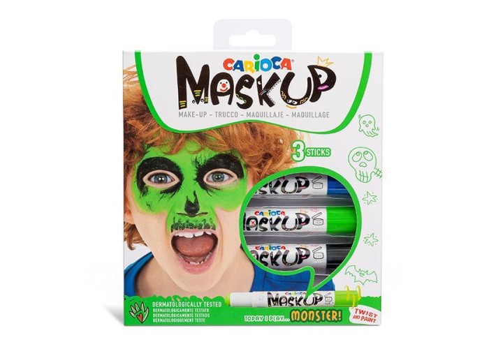 Carioca Mask Up προσώπου Monster σετ 3 χρωμάτων Carioca Mask Up προσώπου Monster σετ 3 χρωμάτων