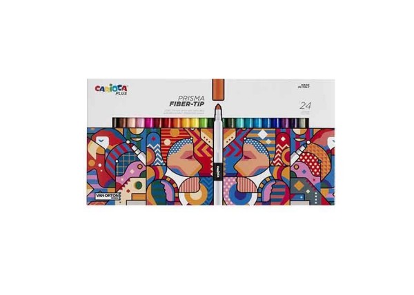 Carioca Plus Prisma Fiber-tip μαρκαδόροι 24 χρωμάτων Carioca Plus Prisma Fiber-tip μαρκαδόροι 24 χρωμάτων