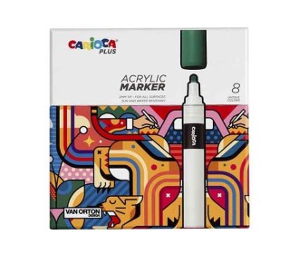 Carioca plus ακρυλικοί μαρκαδόροι 8 χρωμάτων