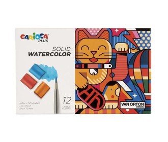 Carioca plus χρώματα ακουαρέλας 12 τεμ. με πινέλο