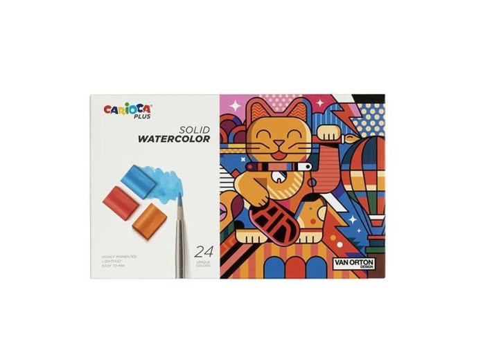 Carioca plus χρώματα ακουαρέλας 24 τεμ. με πινέλο