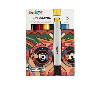 Carioca plus art crayon 6 χρώματα υψηλής κάλυψης Carioca plus art crayon 6 χρώματα υψηλής κάλυψης