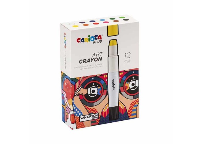 Carioca plus art crayon 12 χρώματα υψηλής κάλυψης Carioca plus art crayon 12 χρώματα υψηλής κάλυψης