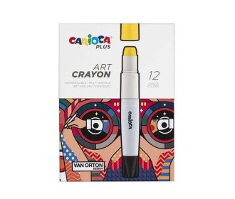 Carioca plus art crayon 12 χρώματα υψηλής κάλυψης