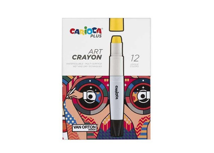 Carioca plus art crayon 12 χρώματα υψηλής κάλυψης