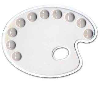 Παλέτα ζωγραφικής οβάλ για 9 χρώματα