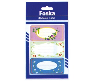 Ετικέτες τετραδίων Λουλούδια 8x3.6εκ.