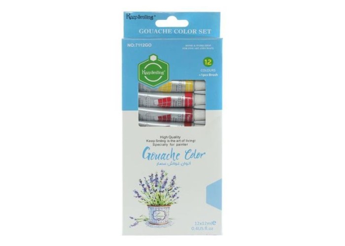Gouache τέμπερα 12τεμαχίων 12ml