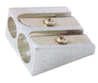 Ξύστρα διπλή μεταλλική για μολύβι Ξύστρα διπλή μεταλλική για μολύβι