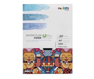 Carioca plus μπλοκ ακουαρέλας Α4. 20φ.,300γρ. Carioca plus μπλοκ ακουαρέλας Α4. 20φ.,300γρ.