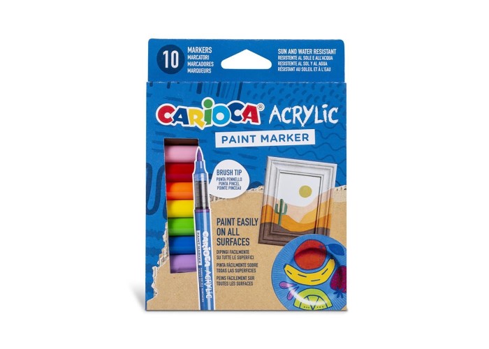 Carioca ακρυλικοί μαρκαδόροι 10 χρωμάτων